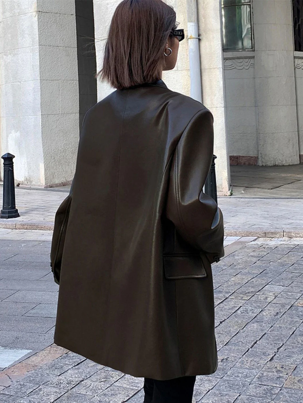 Lydia Leather Blazer - Image 2
