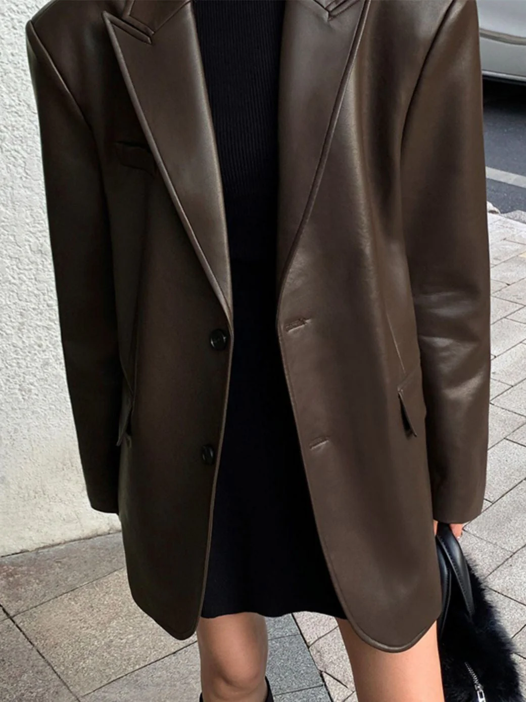 Lydia Leather Blazer - Image 3
