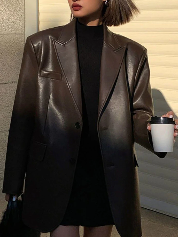 Lydia Leather Blazer - Image 4