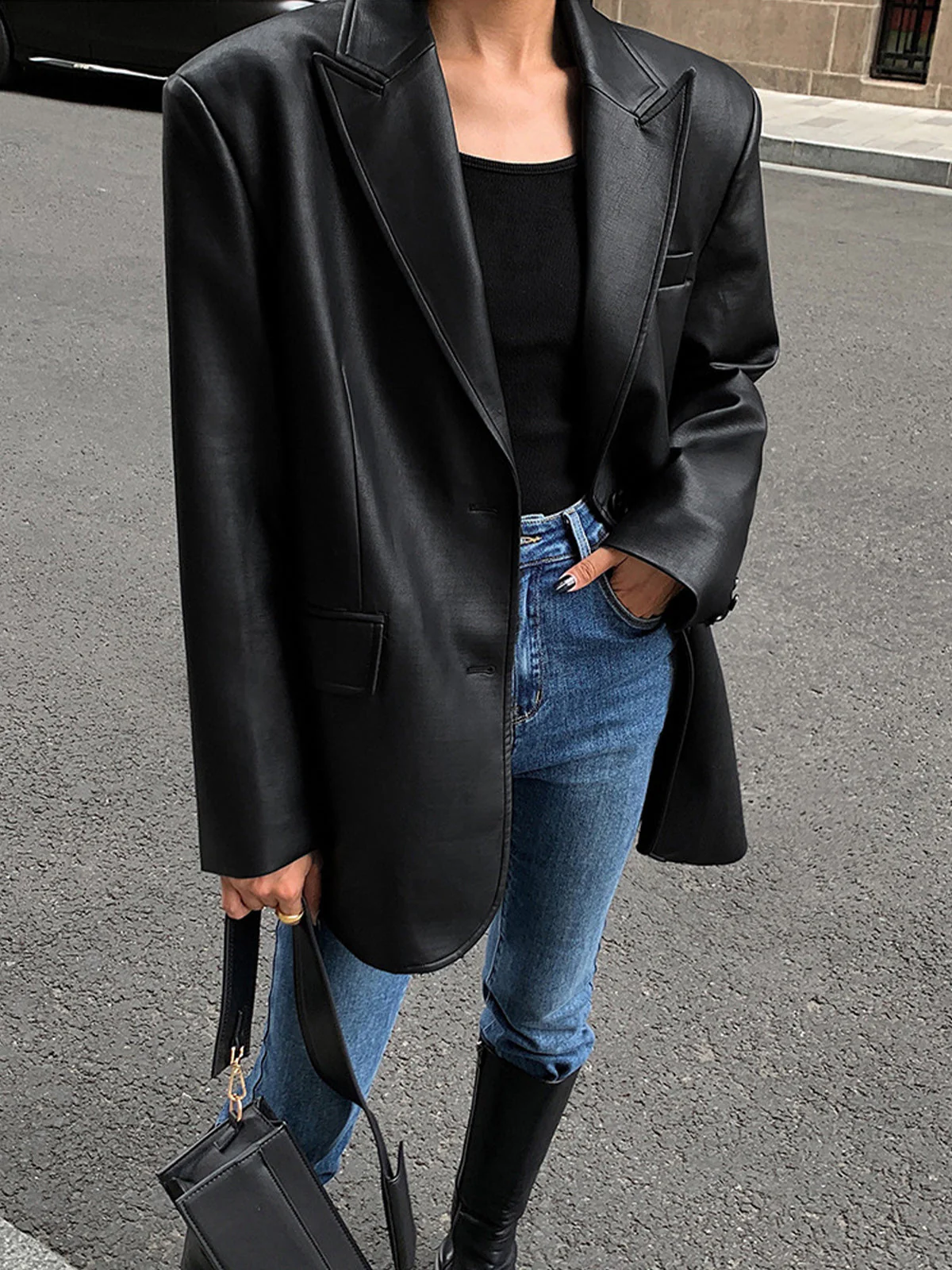 Lydia Leather Blazer - Image 7