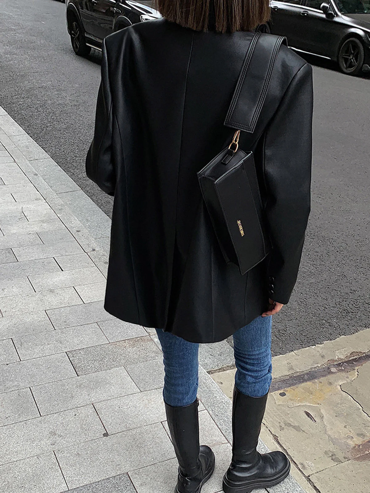Lydia Leather Blazer - Image 8