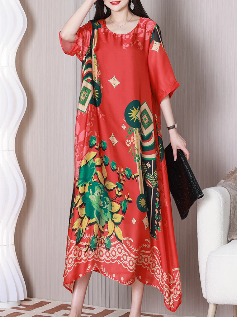 Mad In Love Round Neck A-line Dress - Image 8