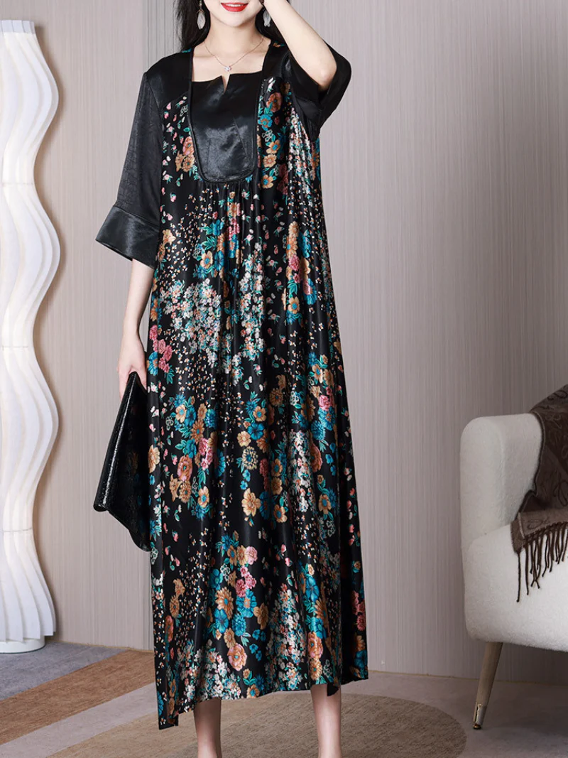Mad In Love Square Collar Floral A-line Dress - Image 2