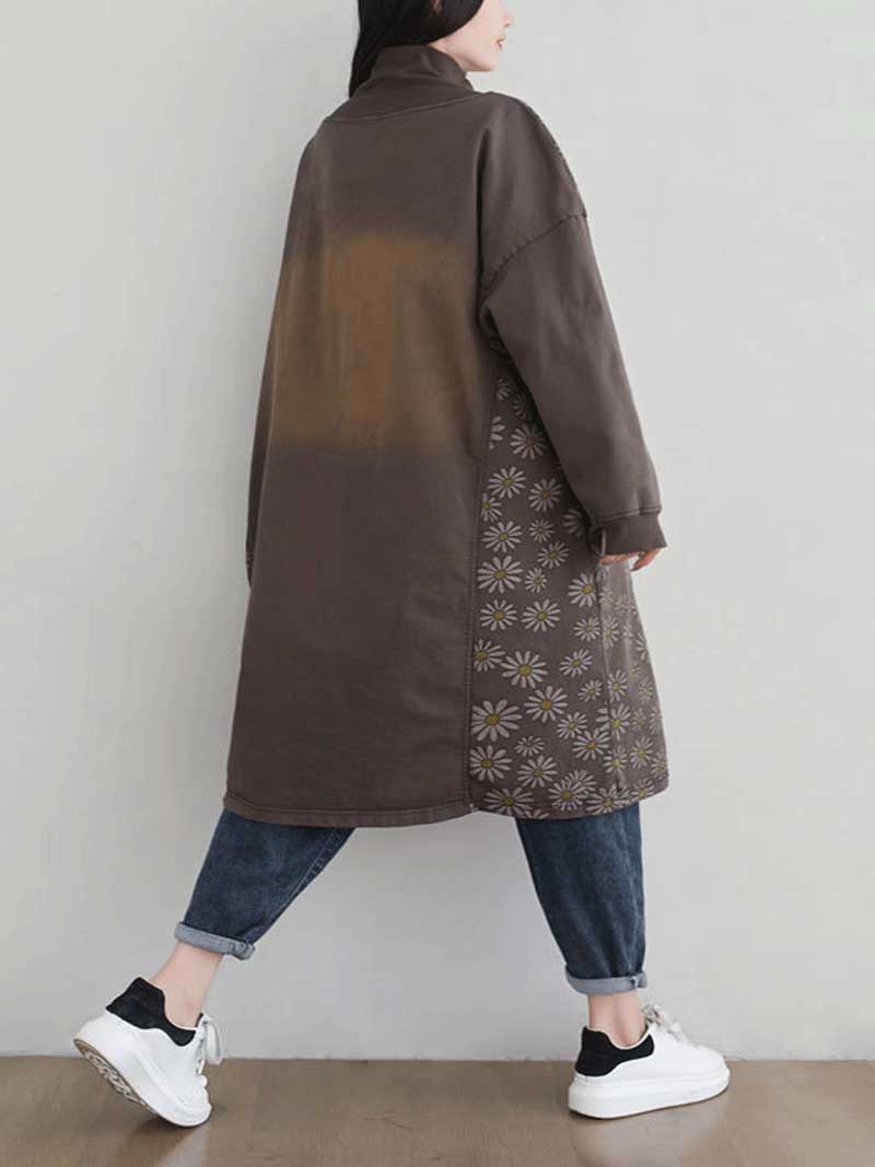 Make Your Dreams Printed Turtleneck Sweater Midi Dress - Image 6