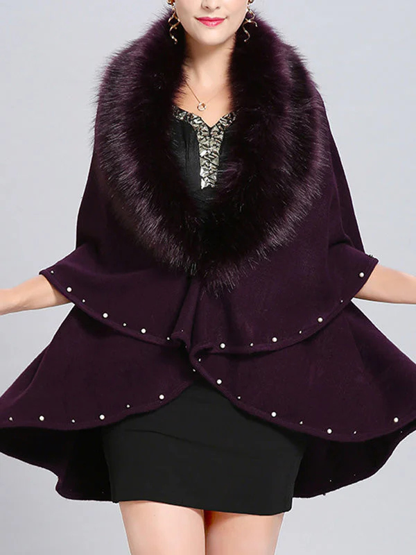 Malona Tail Neck Peplum Poncho Plus Size Cape Cardigan - Image 15