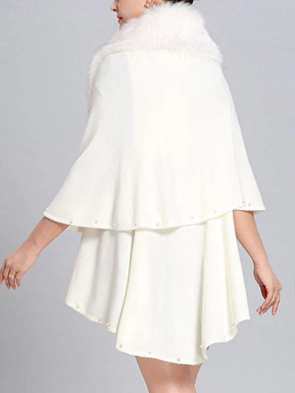 Malona Tail Neck Peplum Poncho Plus Size Cape Cardigan - Image 18
