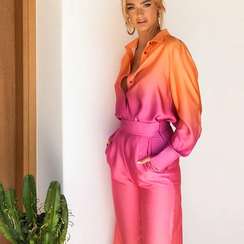 GRADIENT Long Sleeve SHIRT and PANTS SET - Image 12