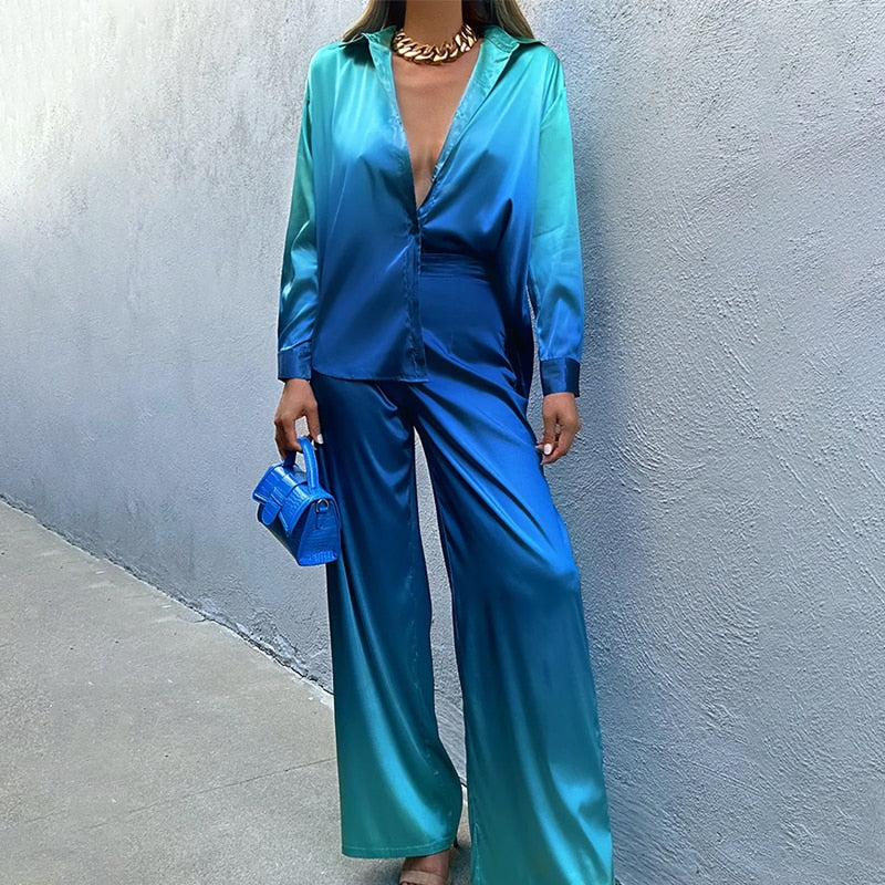 GRADIENT Long Sleeve SHIRT and PANTS SET - Image 4