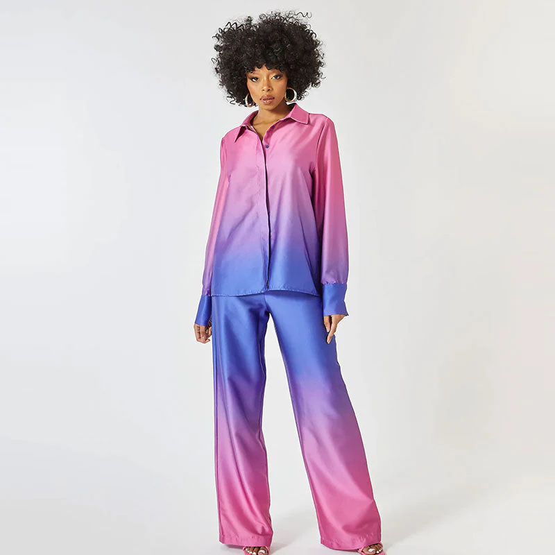 GRADIENT Long Sleeve SHIRT and PANTS SET - Image 5