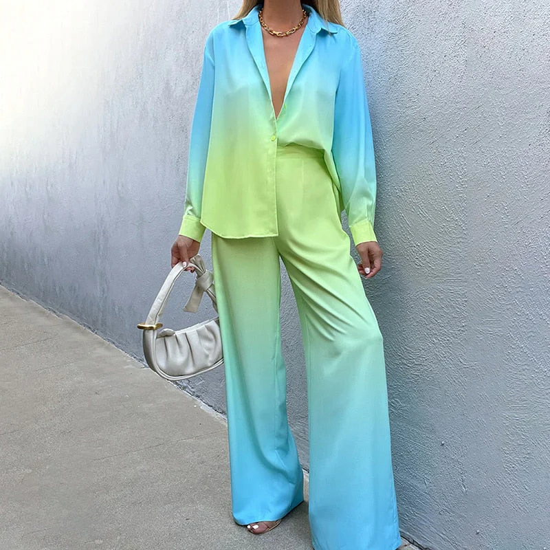 GRADIENT Long Sleeve SHIRT and PANTS SET - Image 6