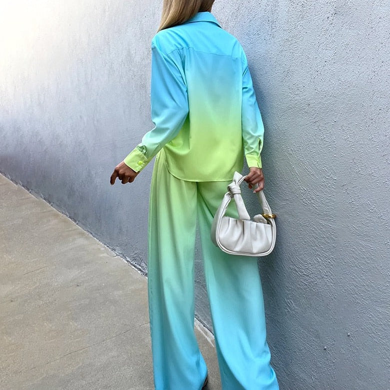 GRADIENT Long Sleeve SHIRT and PANTS SET - Image 7