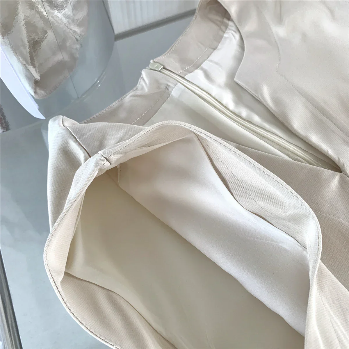 WHITE MAXI Dress with STRAIGHT SHOULDERS - Image 10