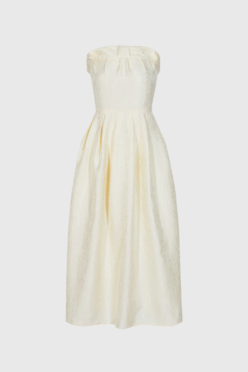 Maxi Strapless Dress - Beige - Image 4