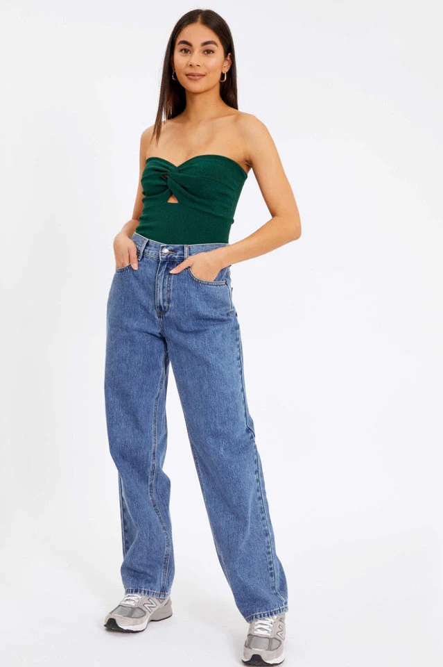 Merlaine Strapless Knotted Knit Crop Top - Image 24