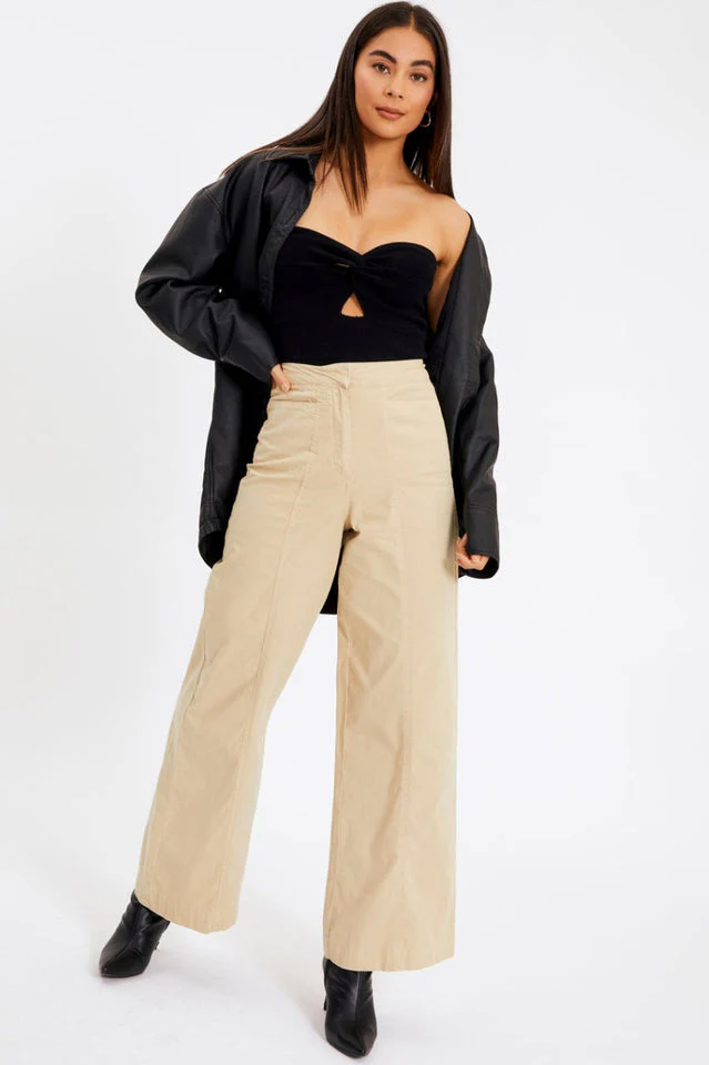 Merlaine Strapless Knotted Knit Crop Top - Image 8