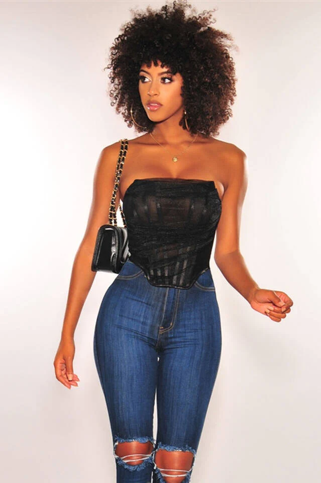 Mesh Boned Corset Top - Image 20