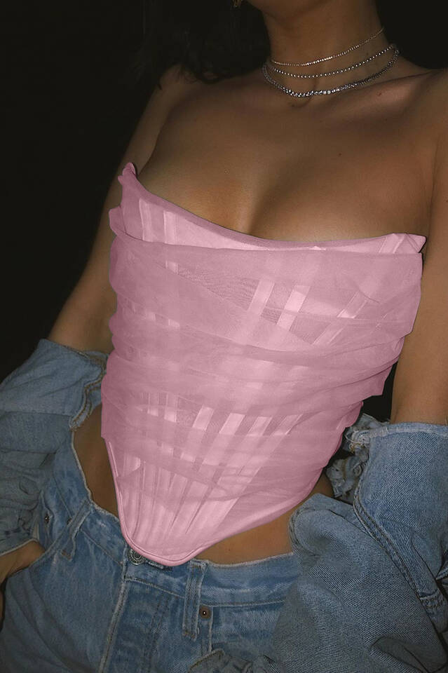 Mesh Boned Corset Top - Image 30