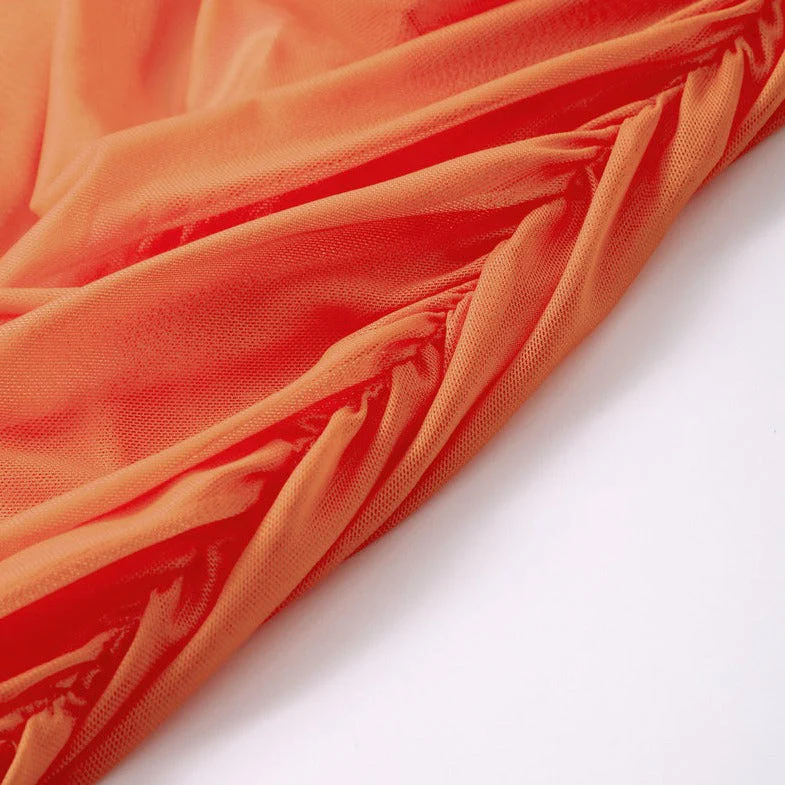 ASHY GRADIENT PINK ORANGE BODYCON MAXI Dress - Image 10
