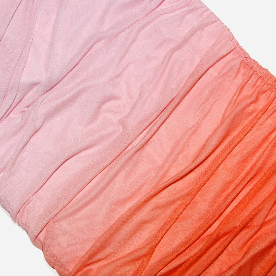 ASHY GRADIENT PINK ORANGE BODYCON MAXI Dress - Image 11