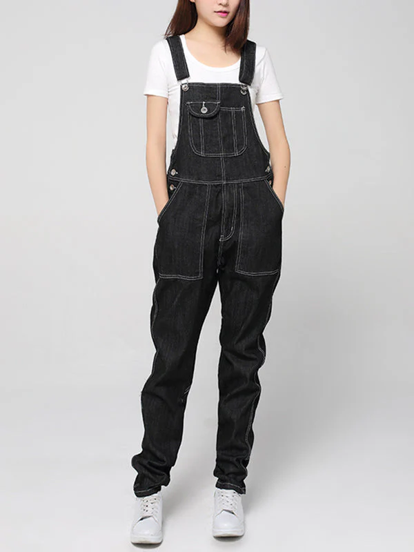 Mid-Rise Straight Leg Overalls (USA ONLY) - Image 3