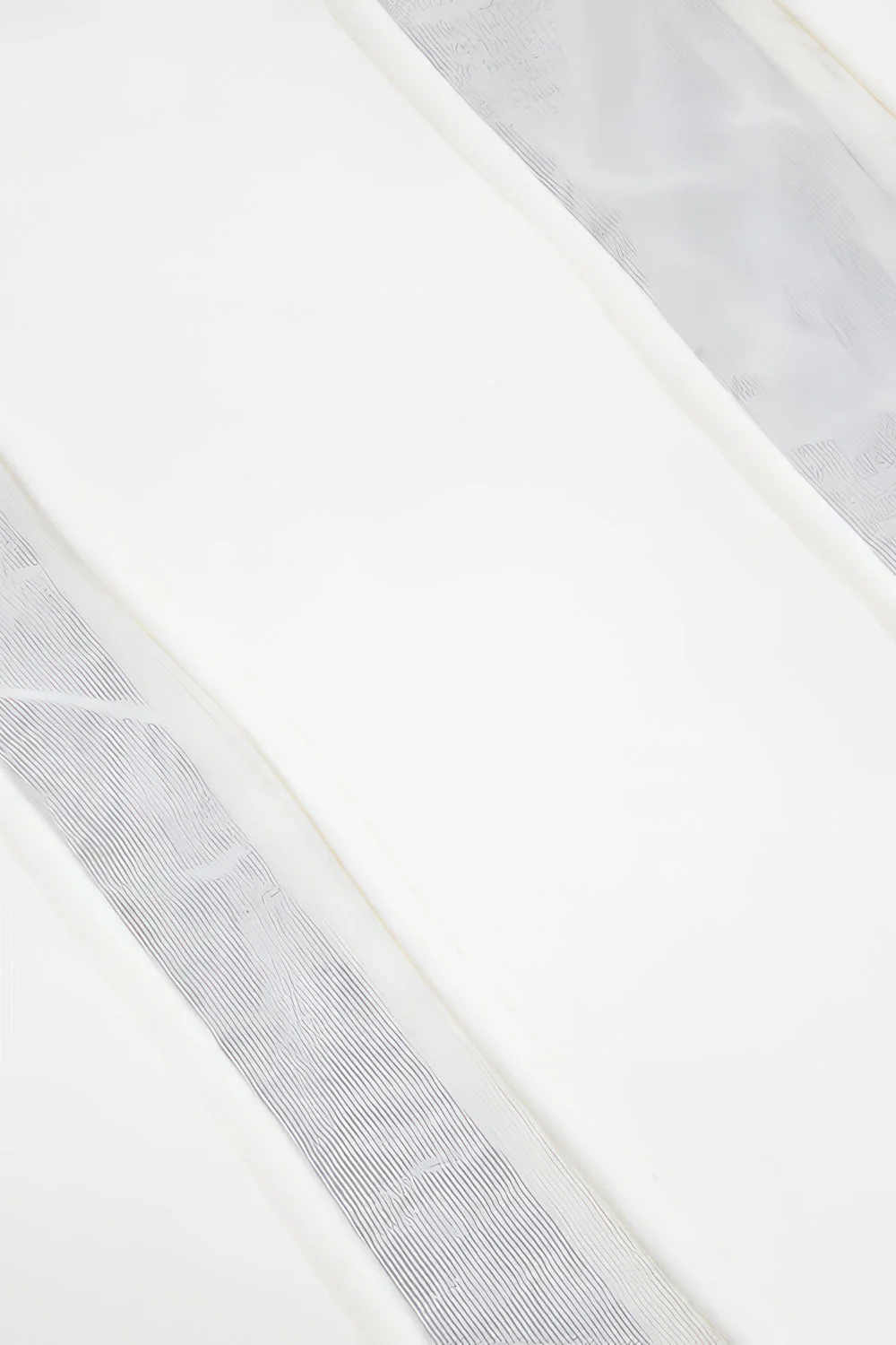 Midi Dress with Mesh Inserts - White - Image 4