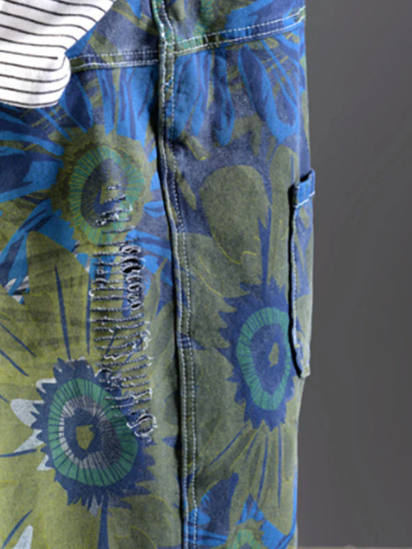 Midnight Floral Overall Dungarees (USA ONLY) - Image 3