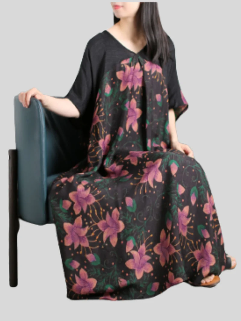 Midnight Vibes Round Neck A-line Dress - Image 2