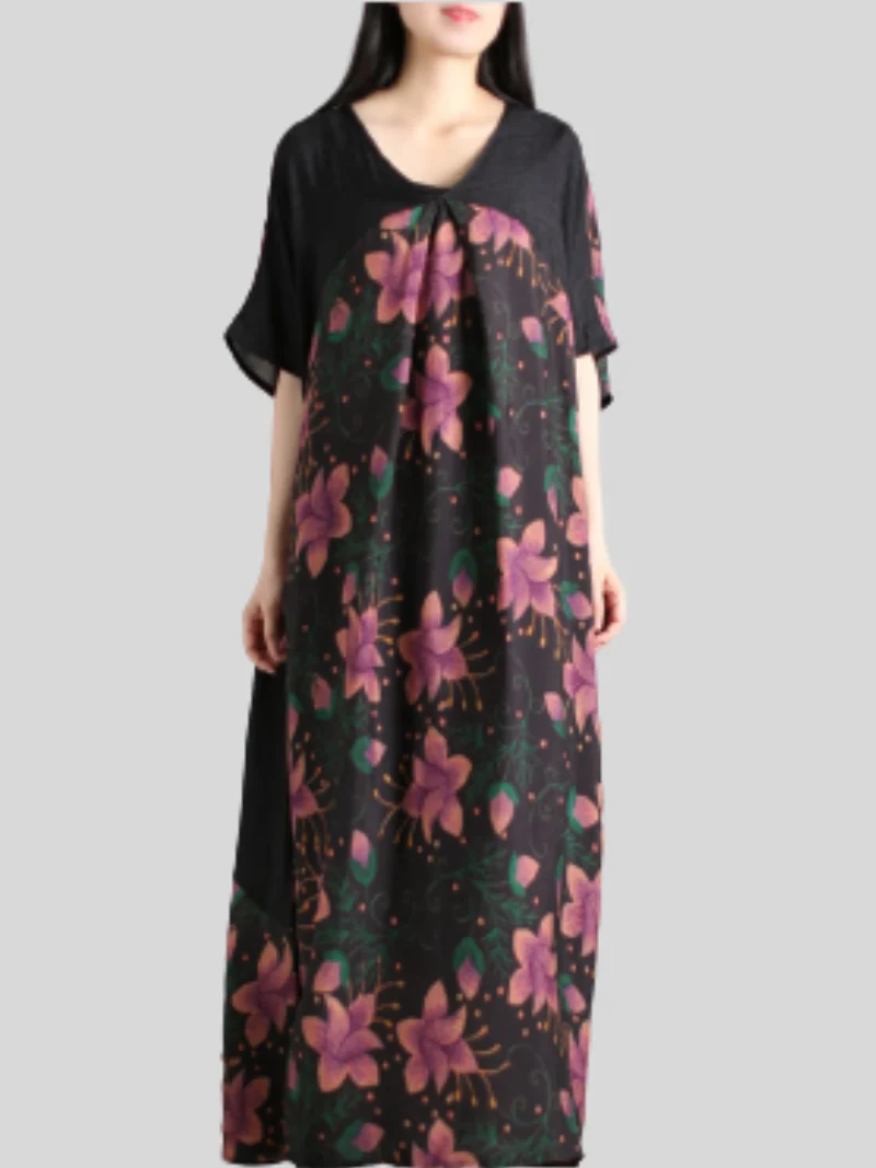 Midnight Vibes Round Neck A-line Dress - Image 3