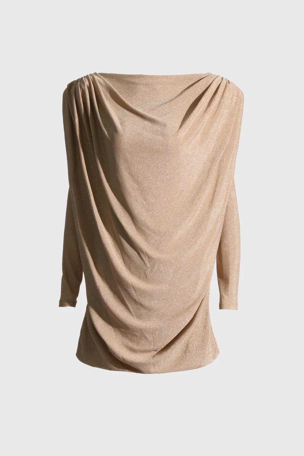 Mini Dress with Open Back - Gold - Image 2