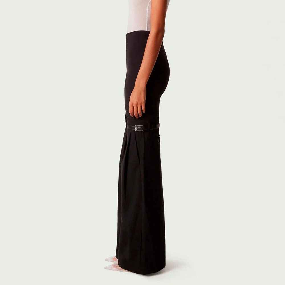 RIO KNEES Waist FLARED Black PANTS - Image 3