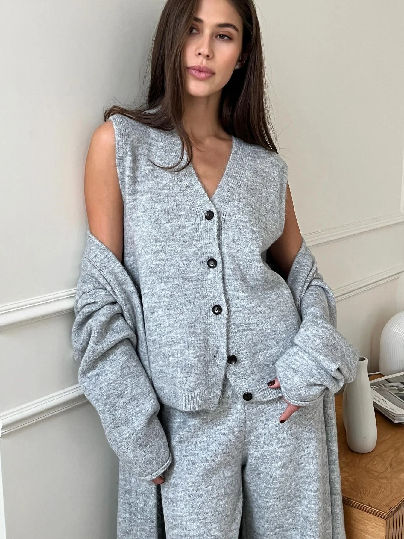 Minimalist Knit Three-Piece Set - Image 10