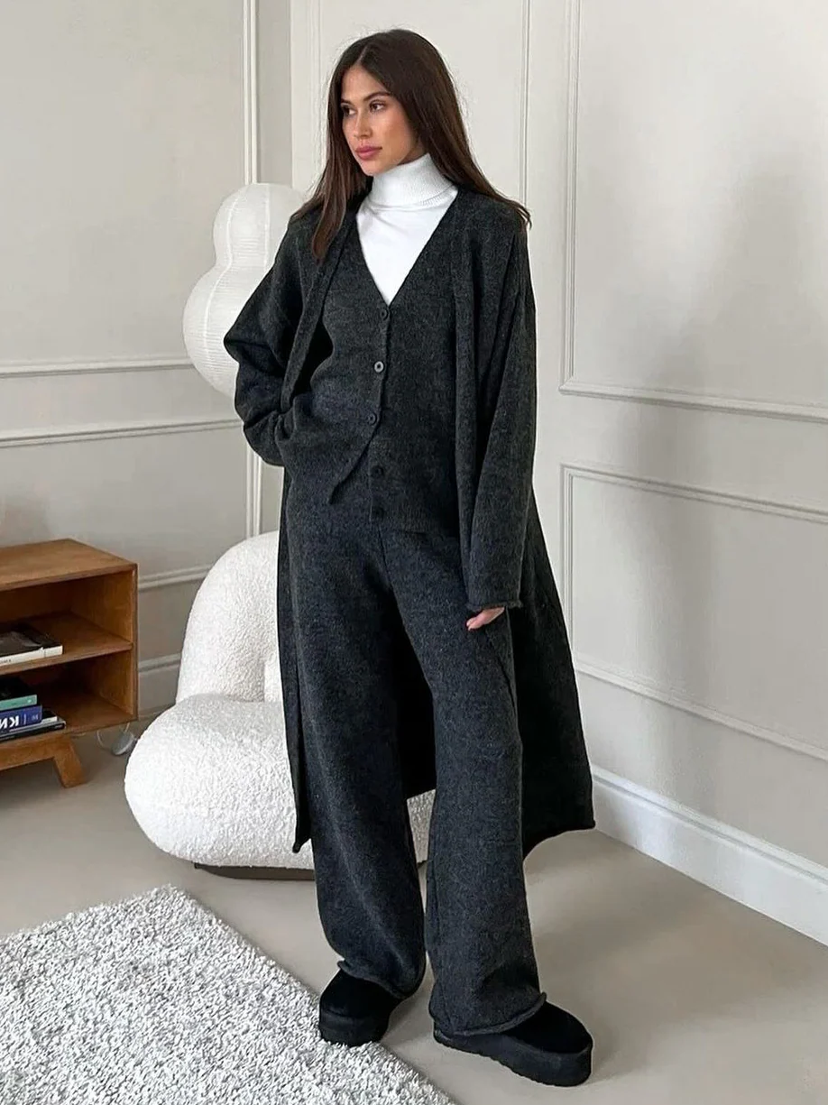 Minimalist Knit Three-Piece Set - Image 4
