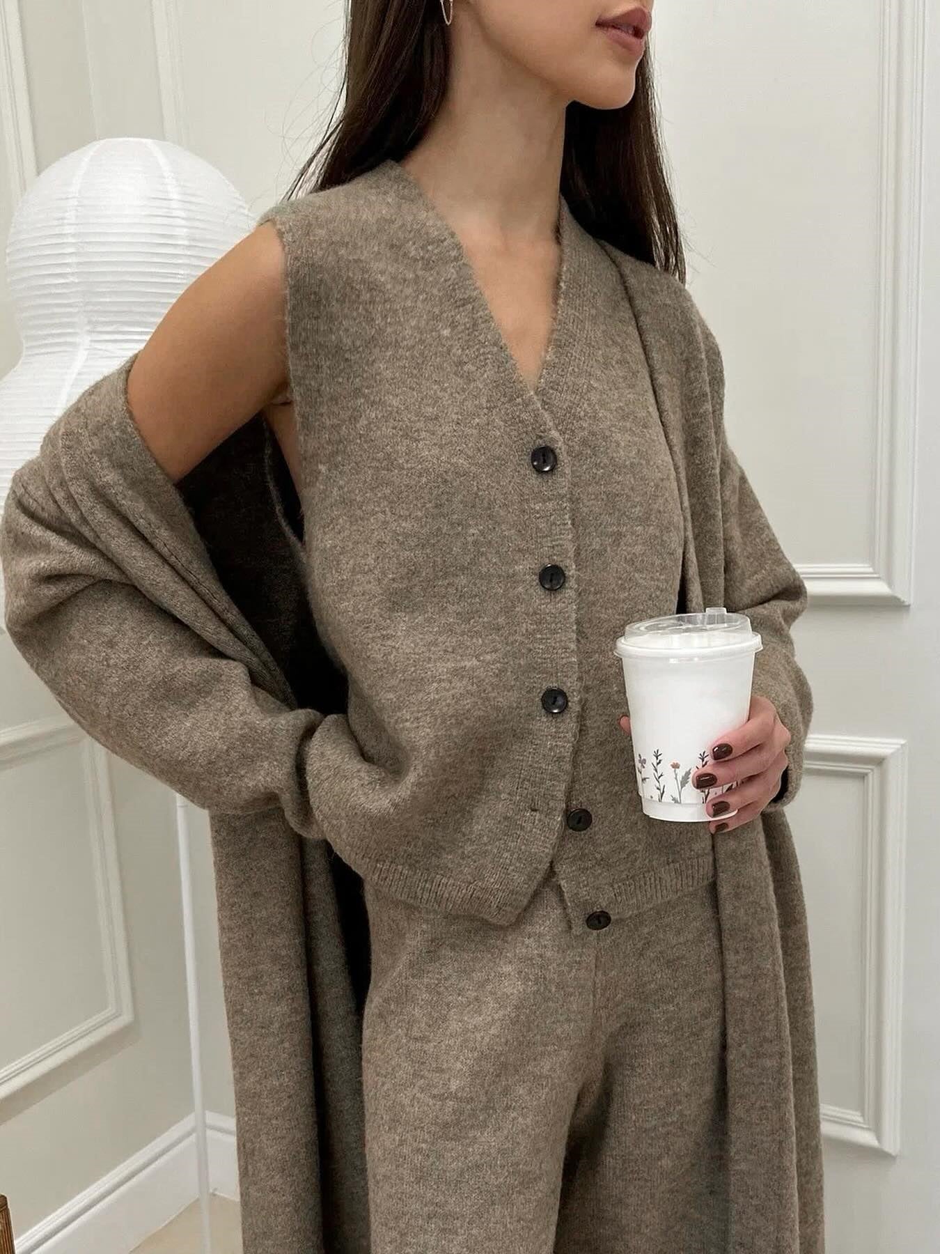Minimalist Knit Three-Piece Set - Image 8