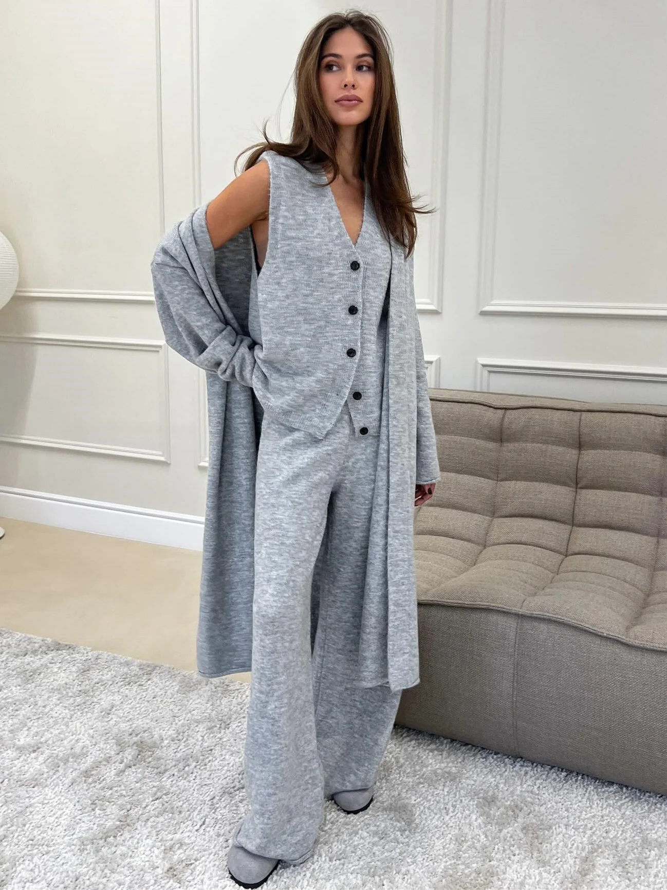 Minimalist Knit Three-Piece Set - Image 9