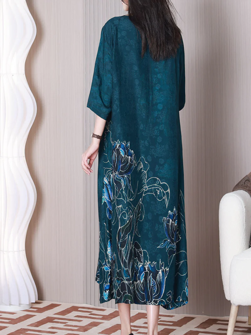 Most Popular Loose Round Neck A-line Dress - Image 5