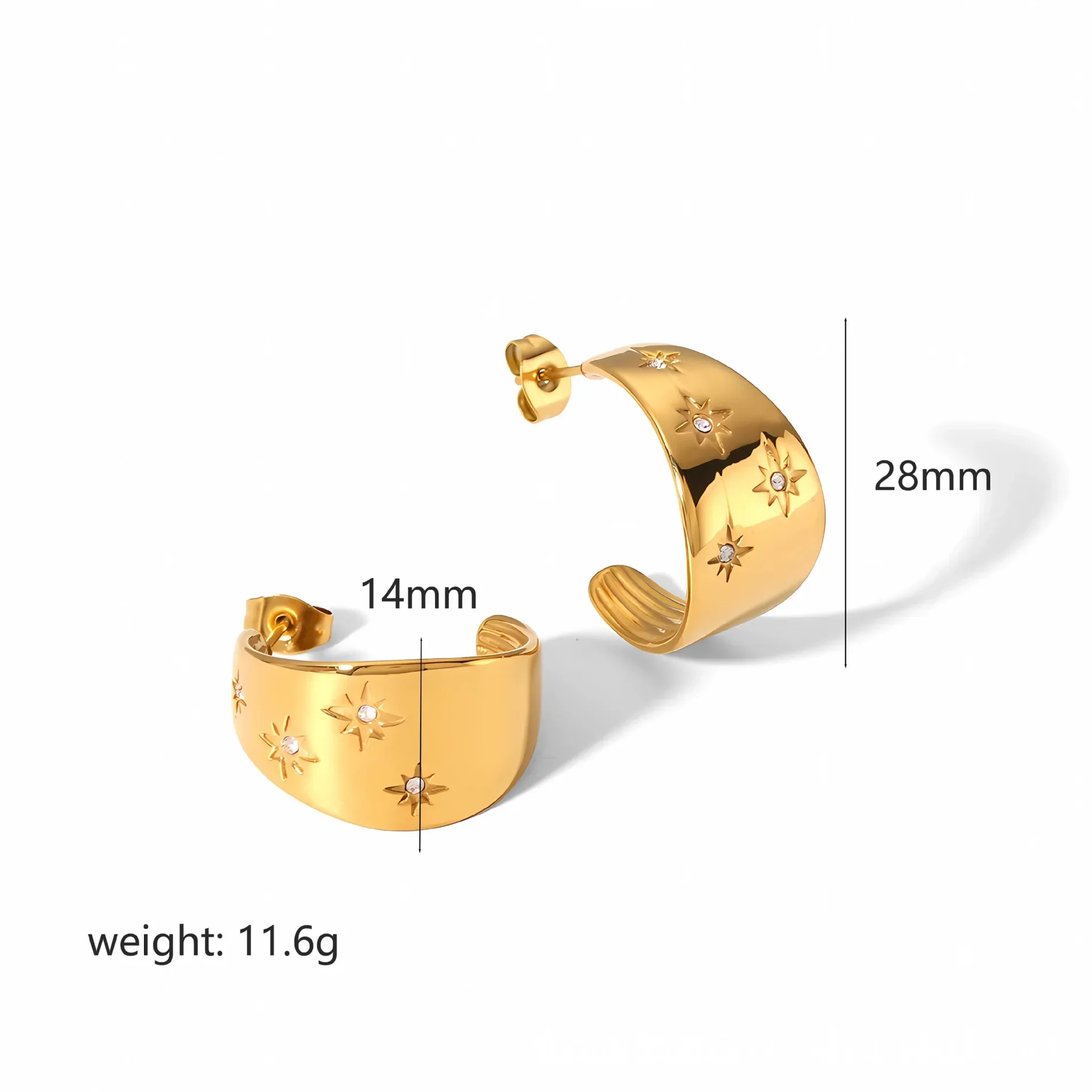 Moon  Stars Earrings - Image 6