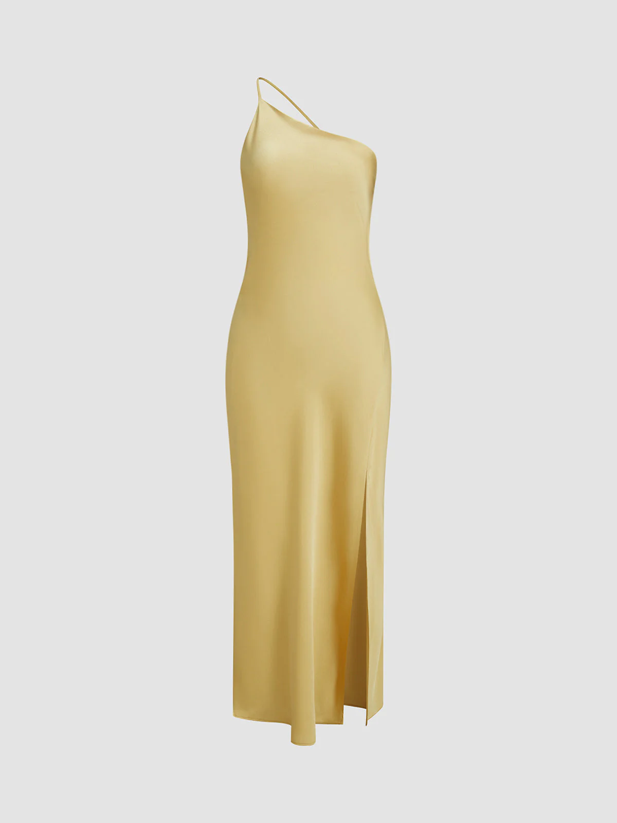 Moonlight Open Back Satin Slit Long Dress - Image 4