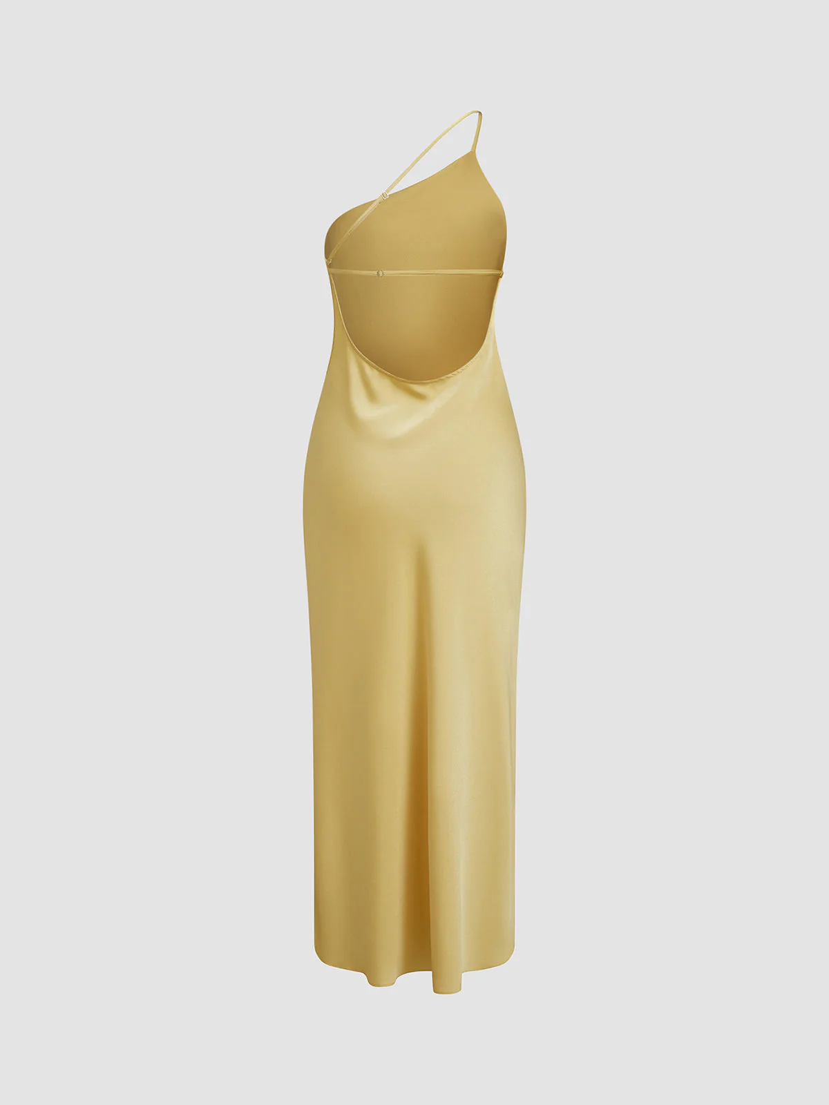 Moonlight Open Back Satin Slit Long Dress - Image 5