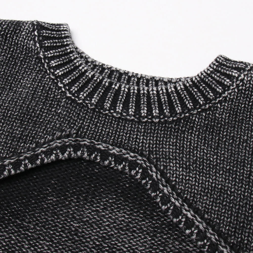 Motorcycle Chunky Rib Puff Sleeve Cropped Bolero Sweater Matching Set - Image 4