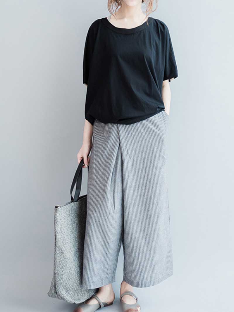 Mountain of Love Round-Neck Stripes Top - Image 7