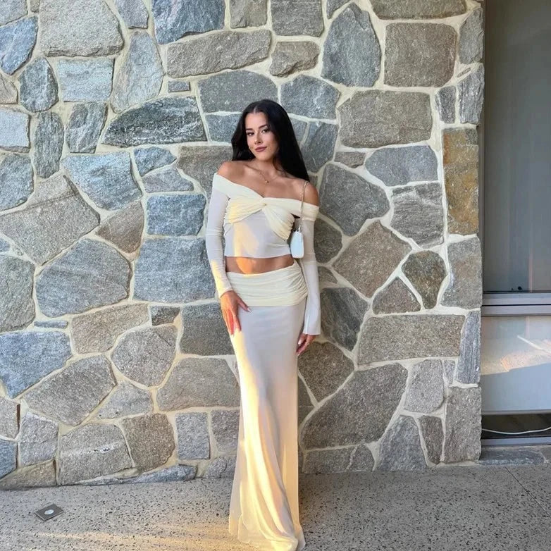 OFF SHOULDER TOP and MAXI Skirt SET - Image 13