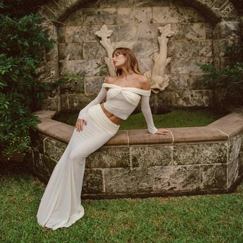 OFF SHOULDER TOP and MAXI Skirt SET - Image 9