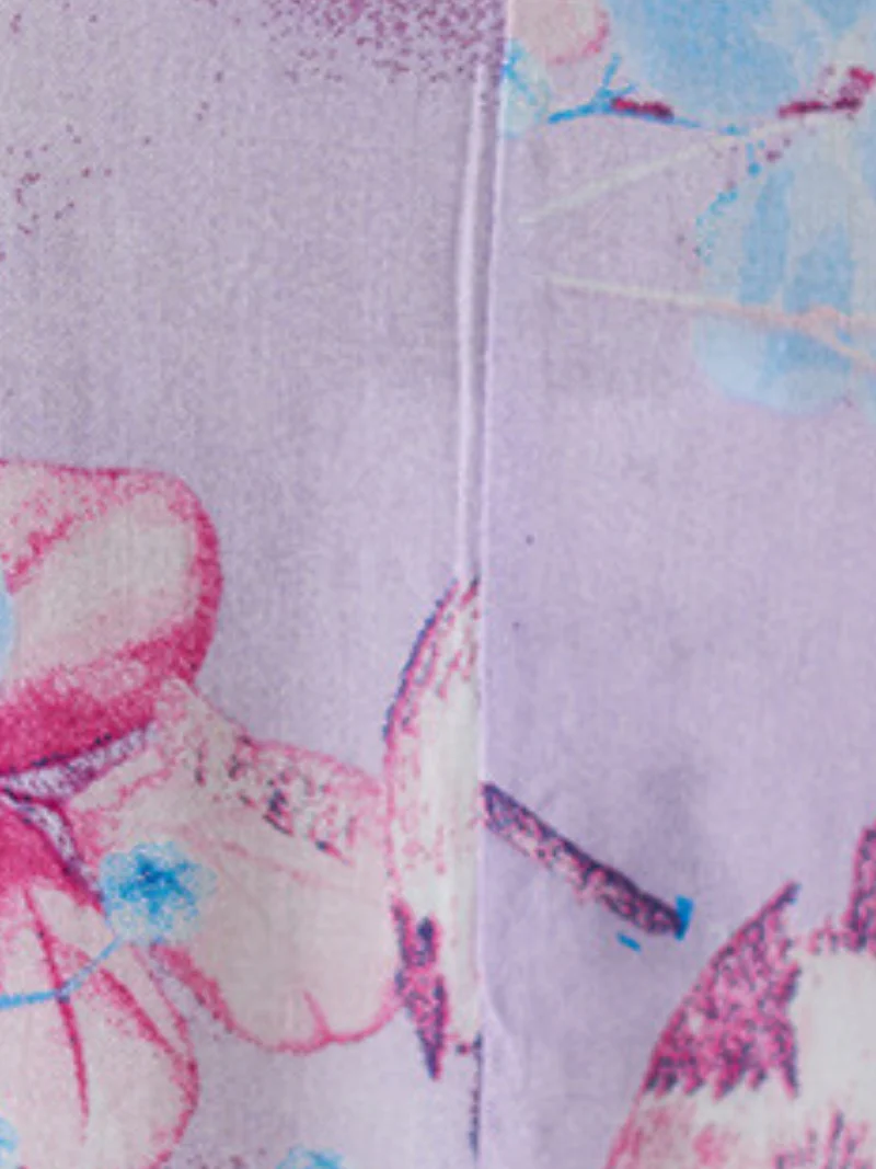 Mud Pie Cotton Purple Floral Smock Dress - Image 4