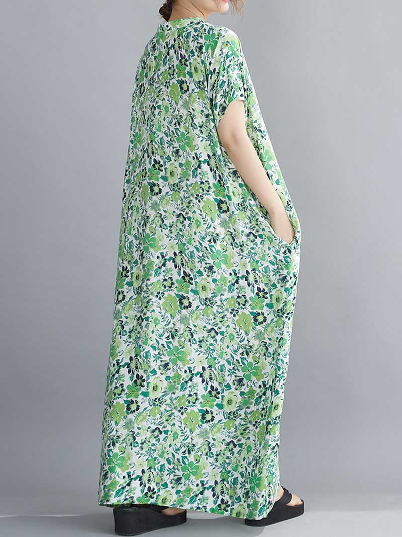 Music Of Love Floral Printed Kaftan Dress - Image 2