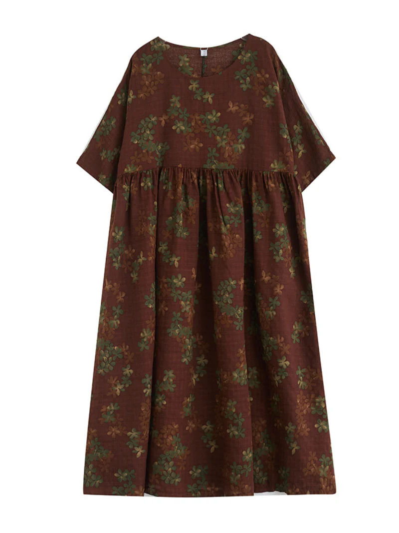 Music Of Love Cotton Round Neck Smock Dress - Image 4