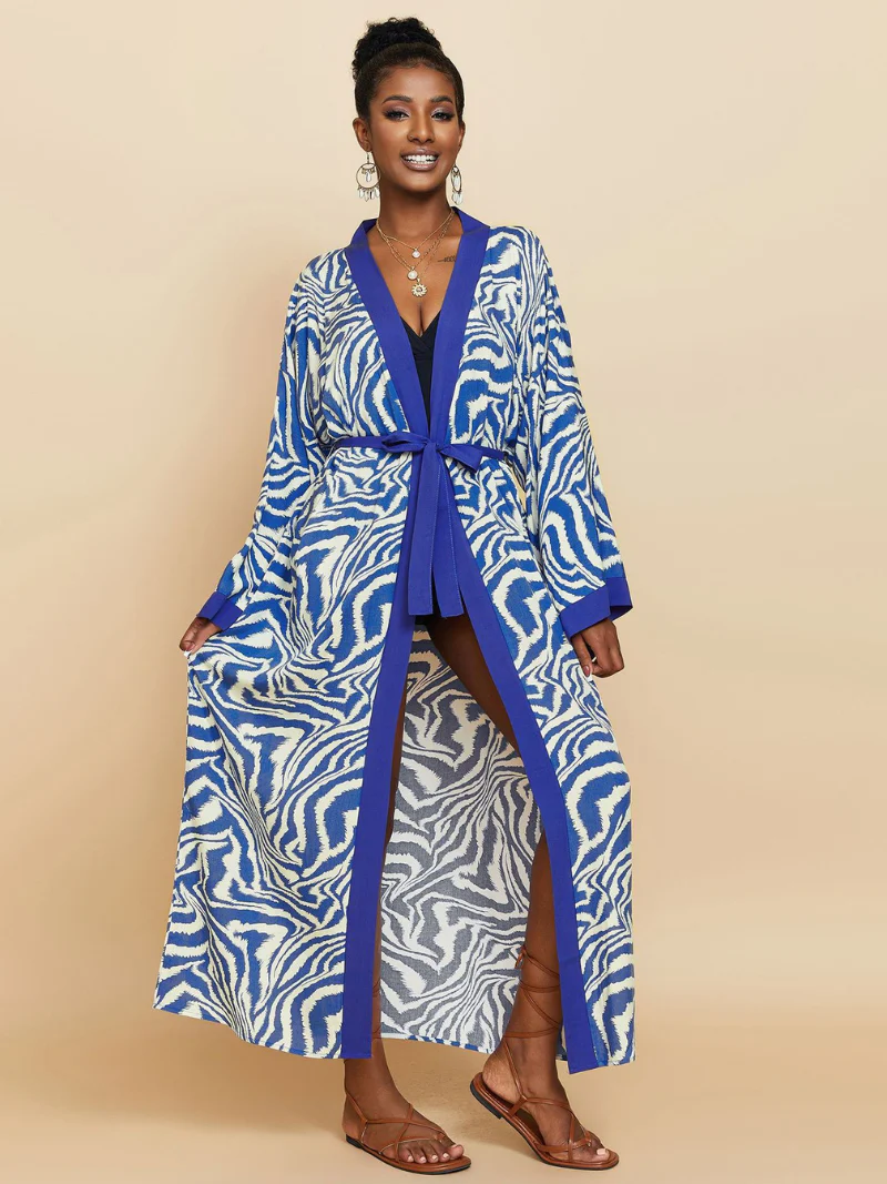 Music Of Love Rayon Long Kimono Jacket - Image 3