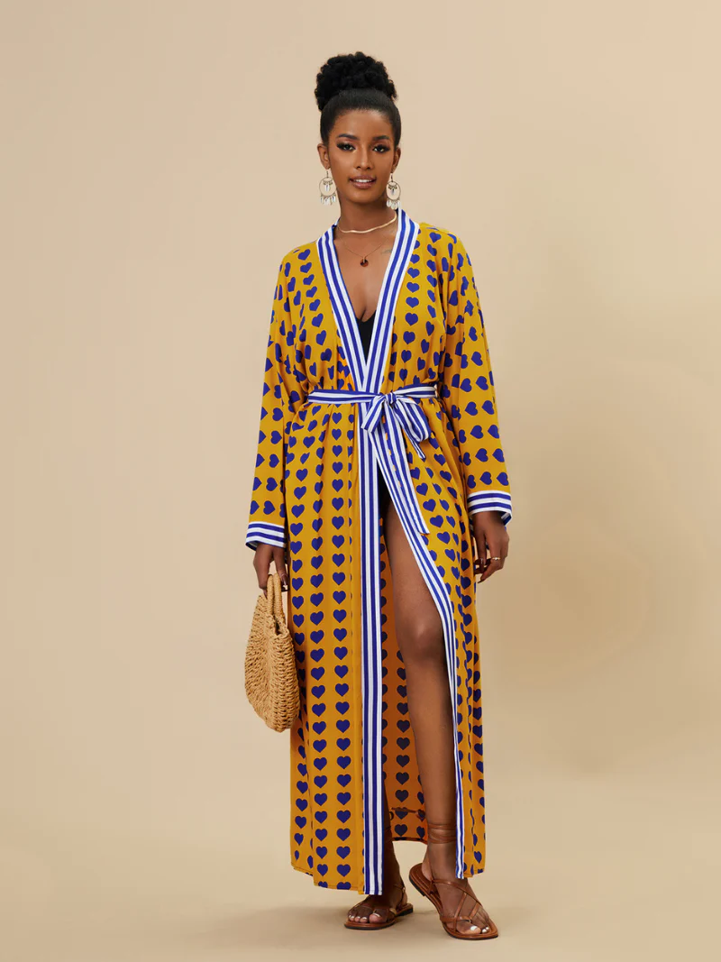 Music Of Love Rayon Long Kimono Jacket - Image 4