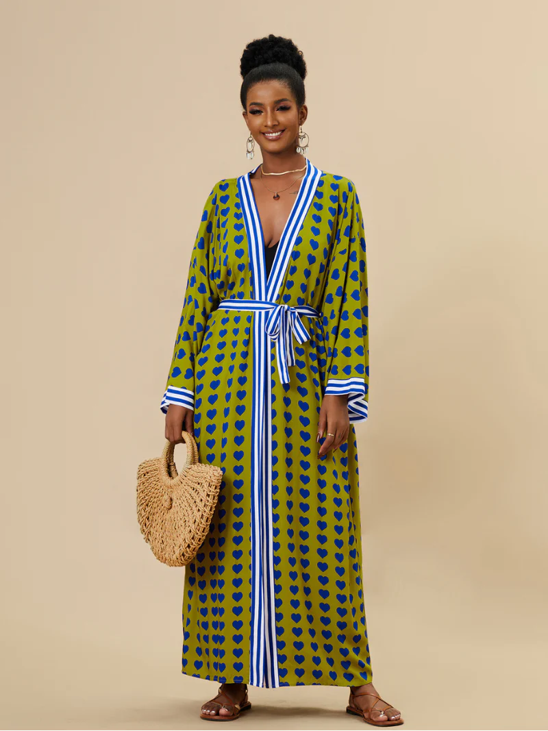 Music Of Love Rayon Long Kimono Jacket - Image 5