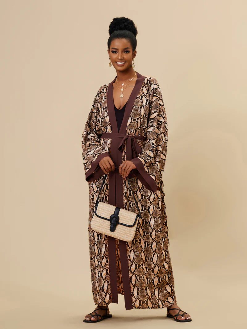 Music Of Love Rayon Long Kimono Jacket - Image 6