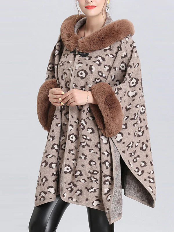 My Favorite Flutter Fluffy Neck Plus Size Cape Cardigan - Image 13
